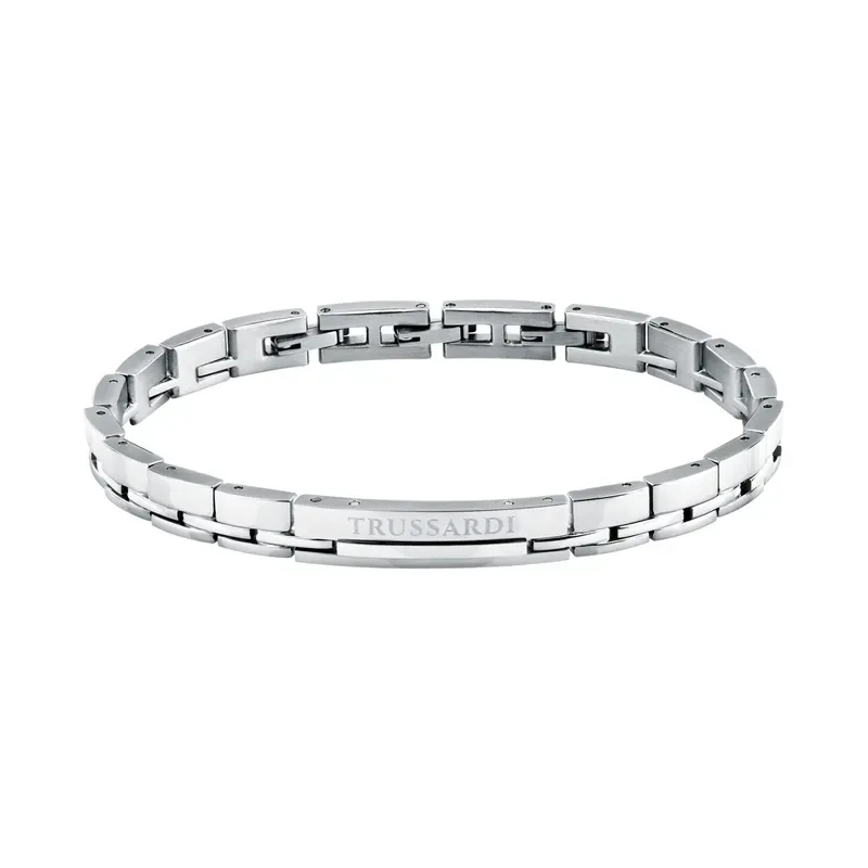 Βραχιόλι ανδρικό Trussardi Silver Stainless Steel TJAXV05 TJAXV05 Ατσάλι