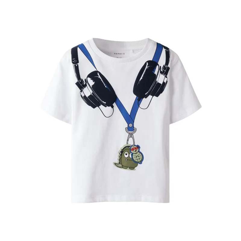Μπλούζα μακό αγόρι name it-13251029-Bright White