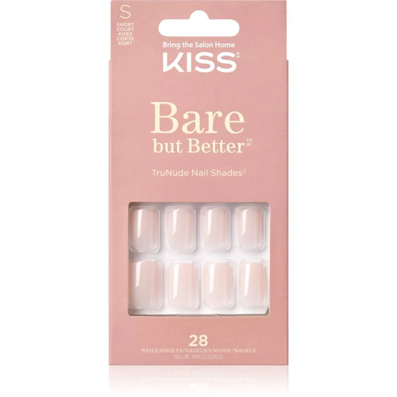KISS Bare But Better Short Ψεύτικα νύχια 28 τμχ