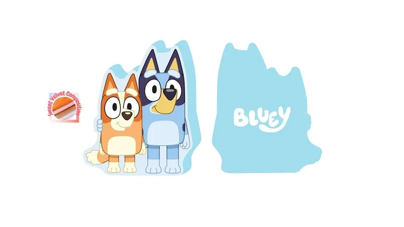 Διακοσμητικό Μαξιλάρι Velboa 40εκ. Bluey 73 Sky Blue BBC Studios