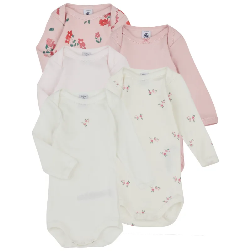 Παιδικά κορμάκια Petit Bateau LOT BODIES X5
