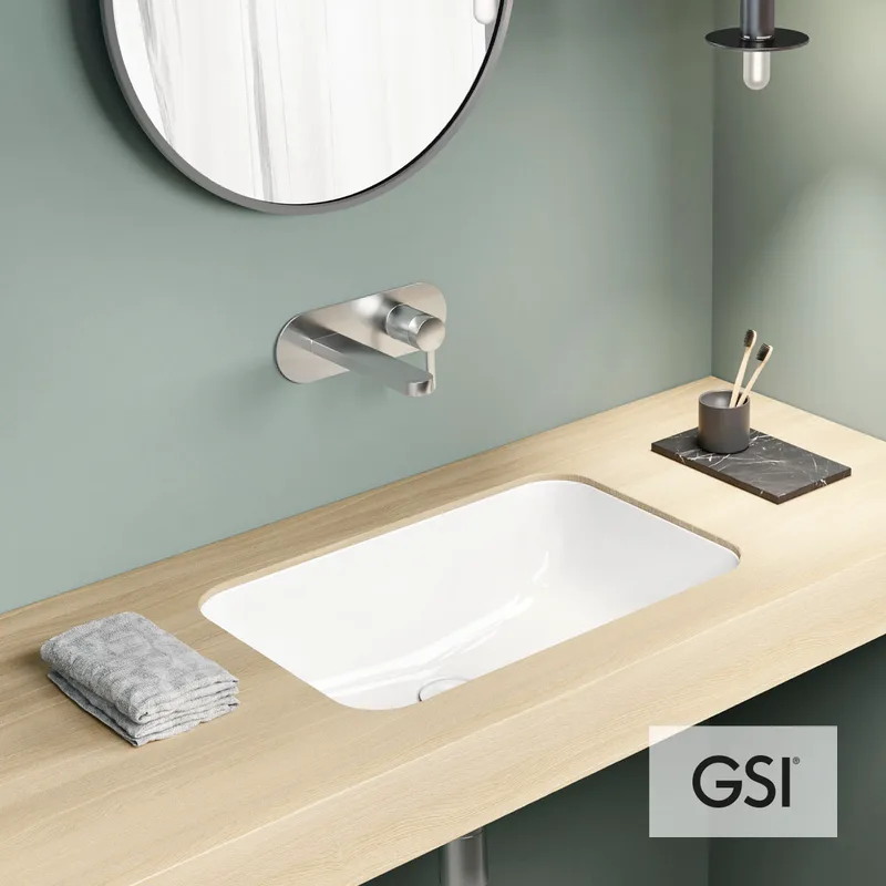 Νιπτήρας Υποκαθήμενος GSI Pura 7247-300 Λευκό (50x35cm)