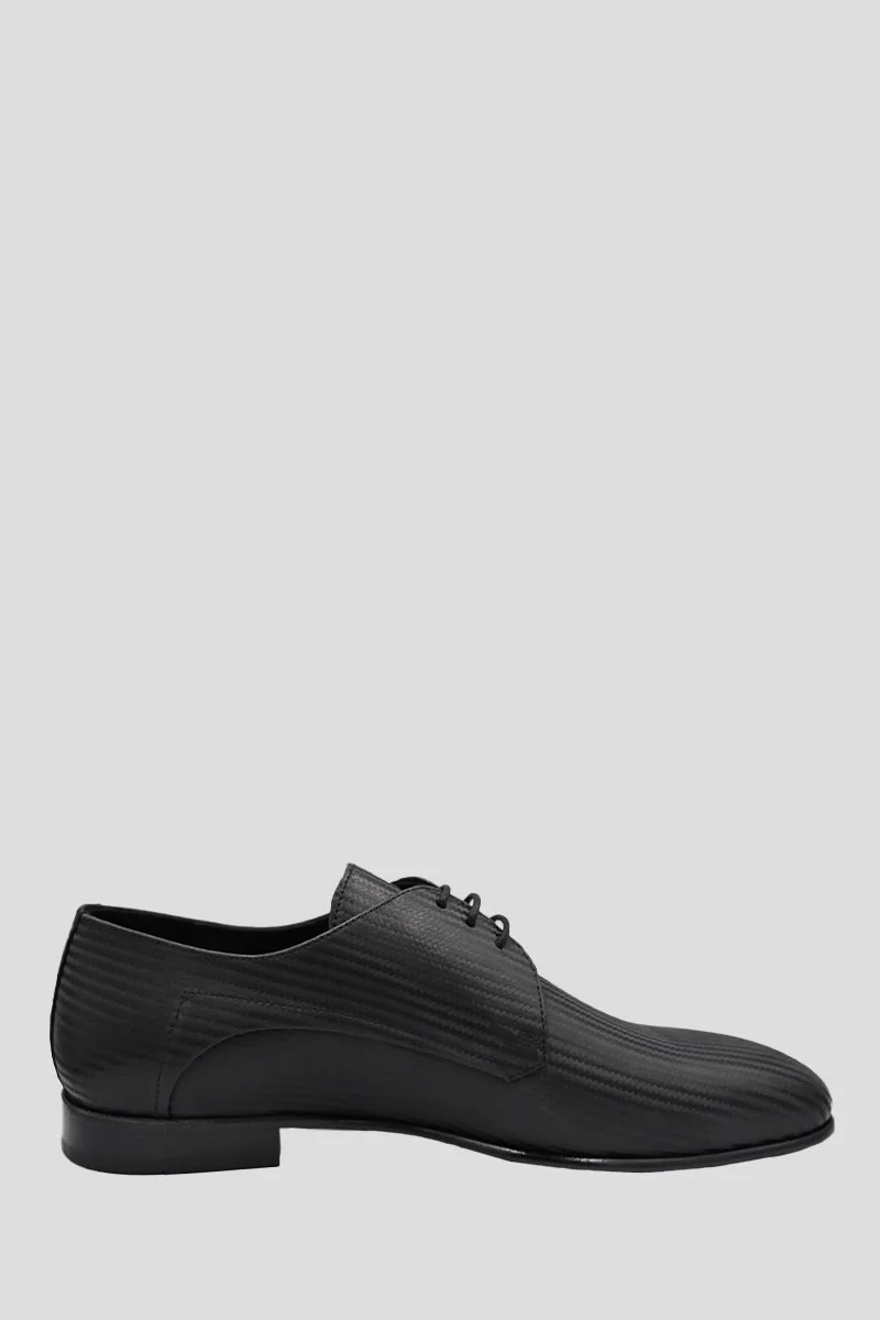 PHILIPPE LANG Ανδρικό Μαύρο Lace Up Leather Shoes In Black