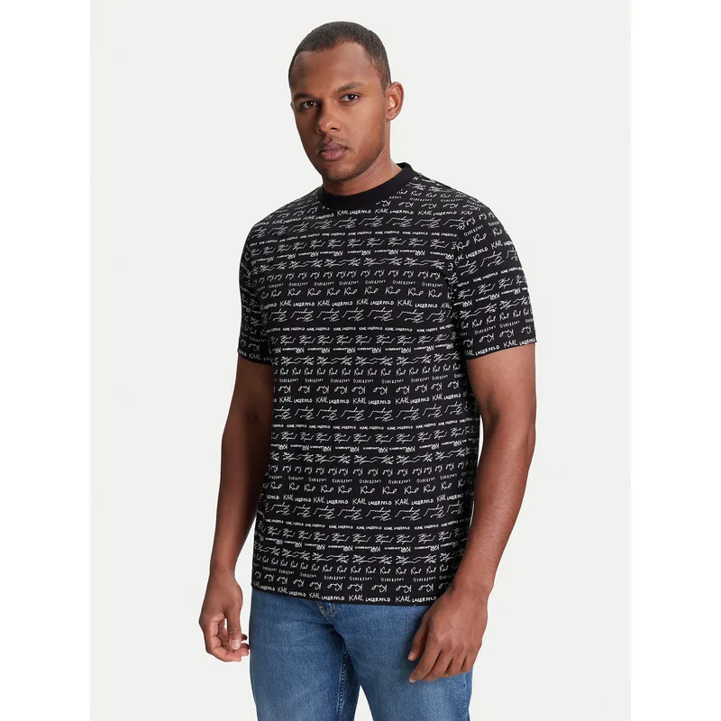 KARL LAGERFELD T-Shirt 755040 553225 Μαύρο Regular Fit