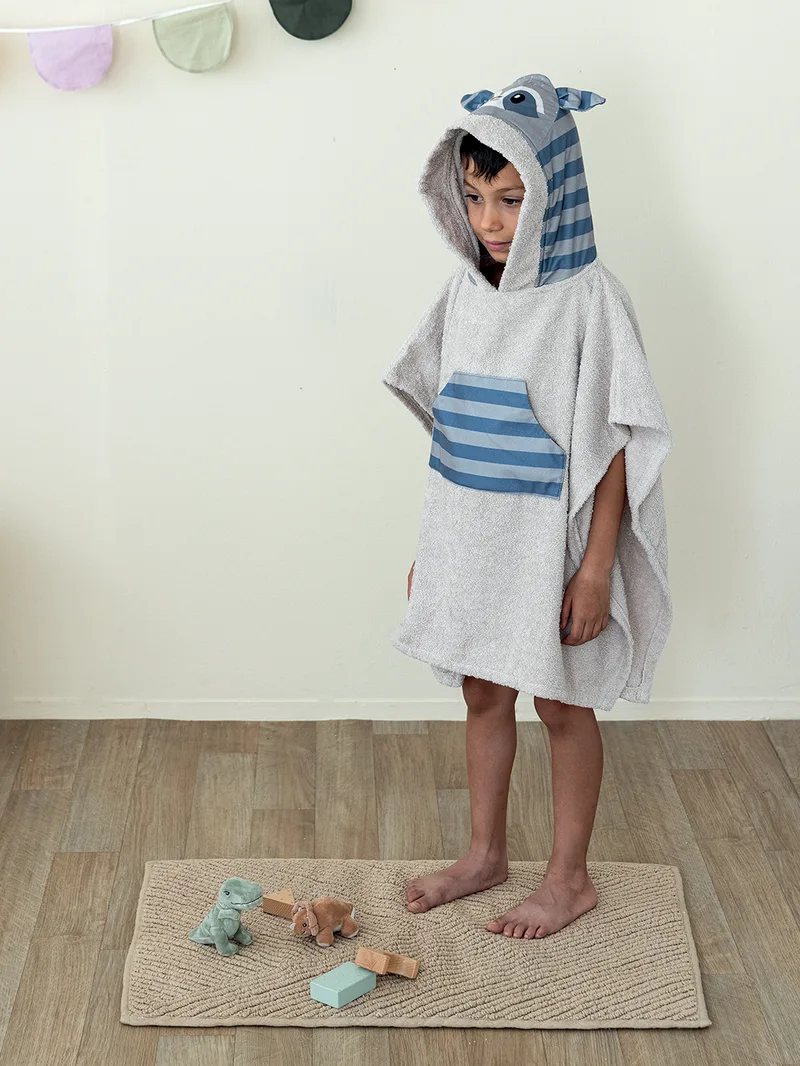 Poncho Kids Bath RACOON - Palamaiki