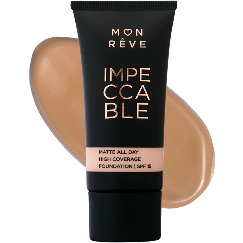 Mon Reve Impeccable All Day Matte Foundation with Spf15 Υγρό Ματ Foundation με Υψηλή Κάλυψη 30ml - 108
