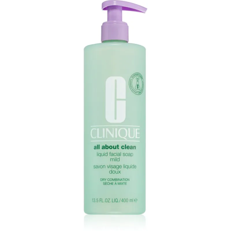 Clinique Liquid Facial Soap Mild υγρό σαπούνι για ξηρή και μικτή επιδερμίδα 400 ml