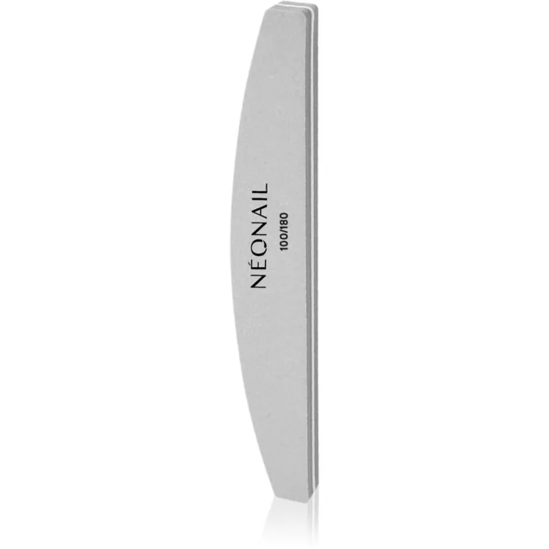 NEONAIL Nail Buffer Curved γυαλιστικό για τα νύχια τύπος 100/180 Grey 1 τμχ