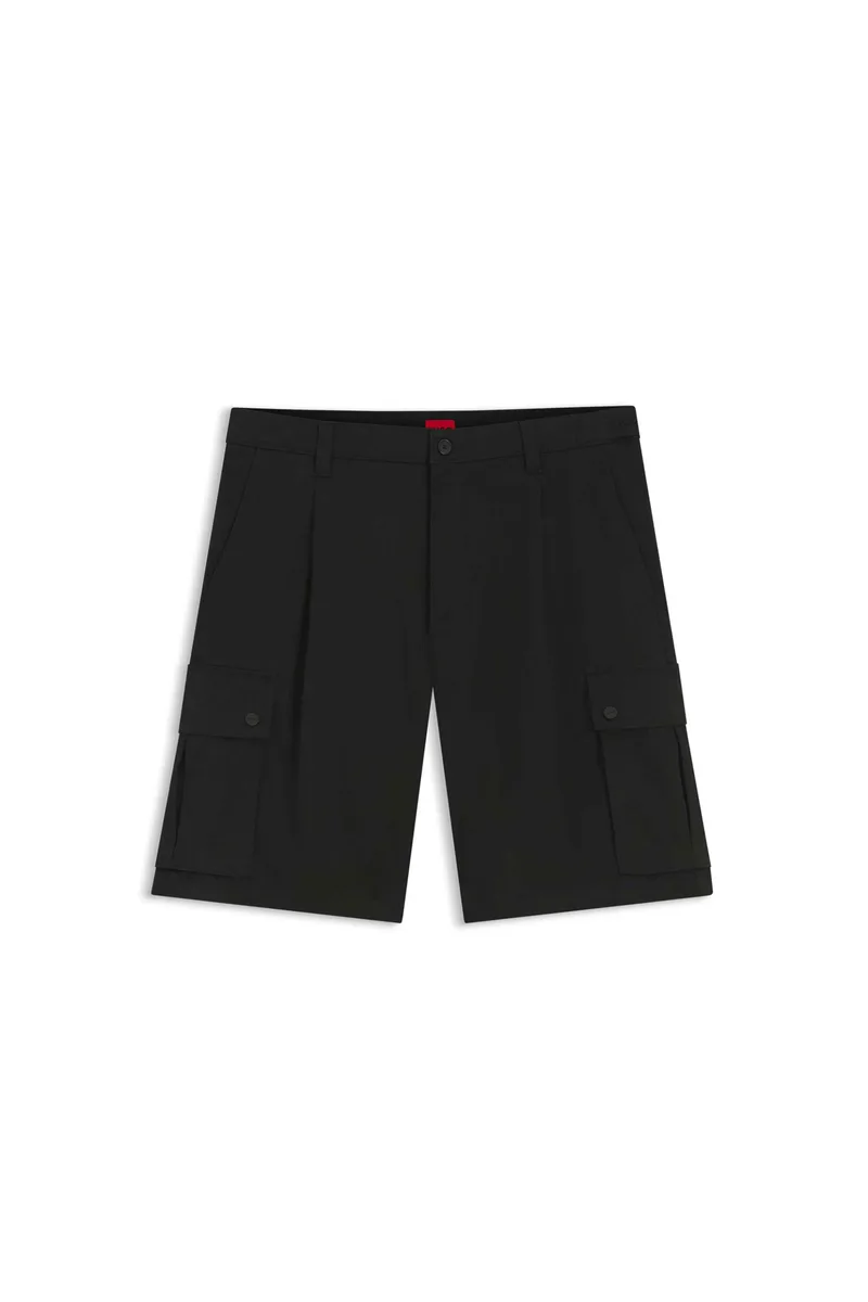 Hugo Boss ανδρική cargo βερμούδα Regular Fit - 50556891 Μαύρο