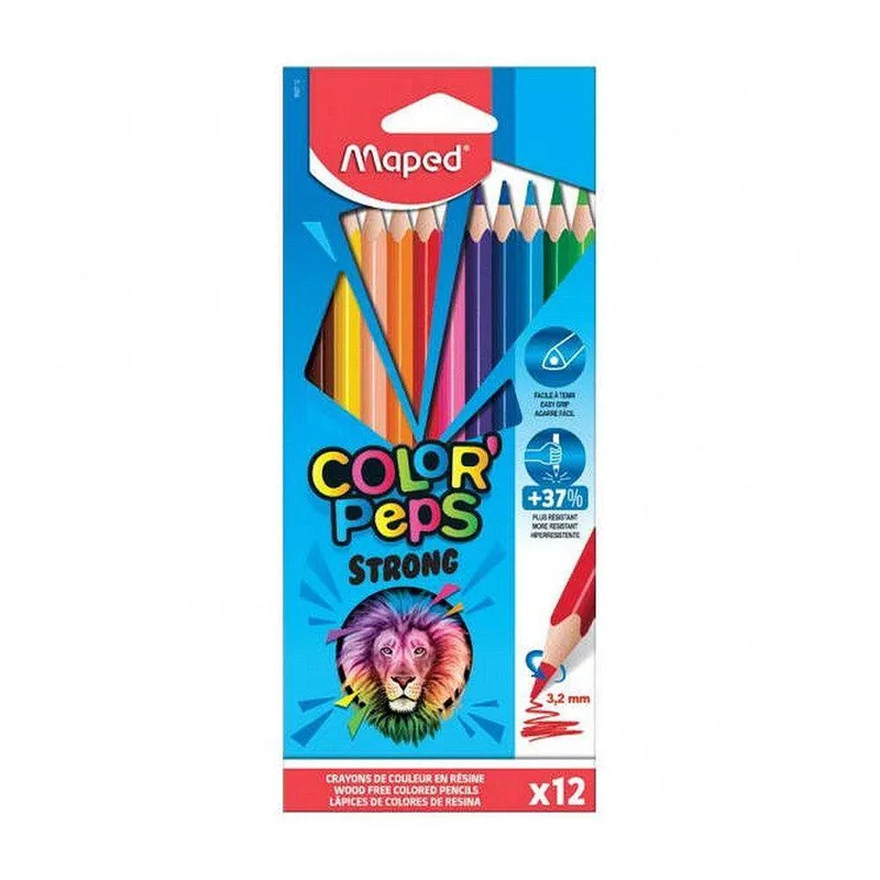 Ξυλομπογιές Maped Color'Peps Strong Σετ 12 Τεμ 862712