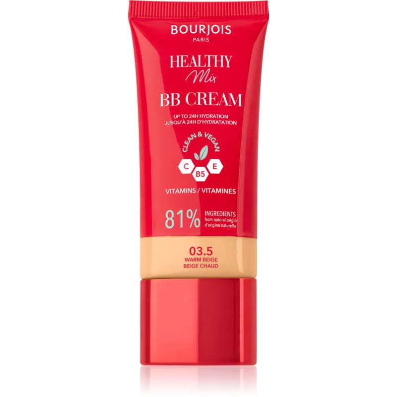 Bourjois Healthy Mix Clean & Vegan BB Cream ΒΒ κρέμα απόχρωση 3,5 Warm Μπεζ 30 ml