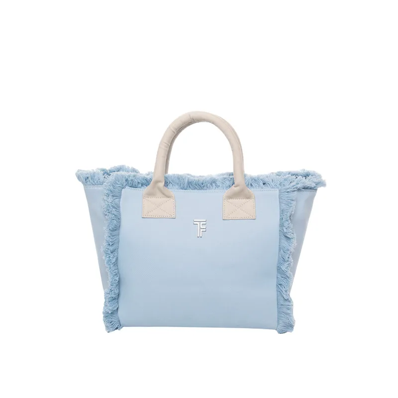 Τσάντα Θαλάσσης 26x24x16 Feel & Touch Caribbean Ciel/Ammos