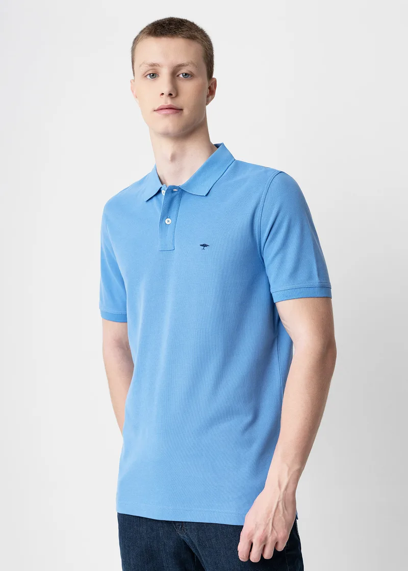 Fynch Hatton Polo Μπλούζα της σειράς Supima Cotton - 1413 1700 604 Crystal Blue