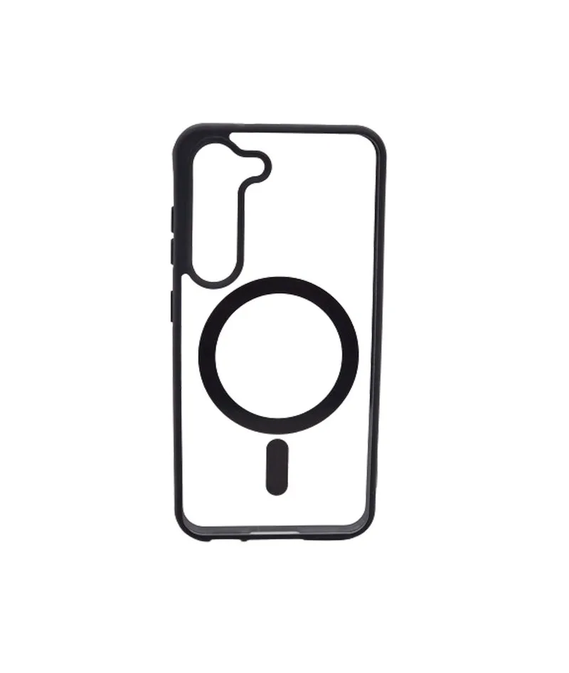 Magsafe Back Cover Σιλικόνης Διάφανο-Μαύρο (Galaxy S24)