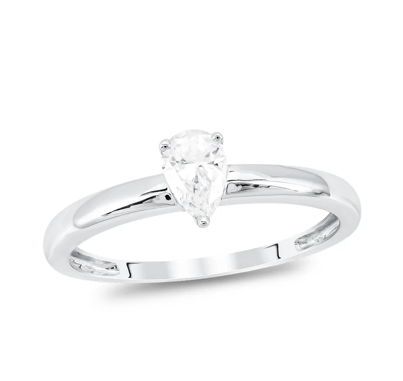 Diamond Group Μονόπετρο Δαχτυλίδι με Διαμάντι Brilliant από Λευκό Χρυσό 18 Καρατίων DDX331