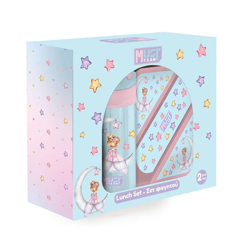 ΣΕΤ ΦΑΓΗΤΟΥ PP MUST TEAM NIGHT FAIRY ΦΑΓΗΤΟΔΟΧΕΙΟ 850ML-ΠΑΓΟΥΡΙ PP 400ML
