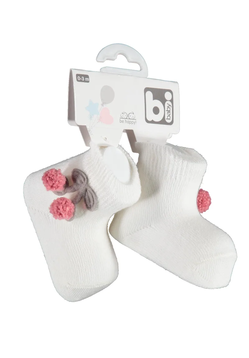 Καλτσάκια bebe Cherry Pop 68338-Εκρού