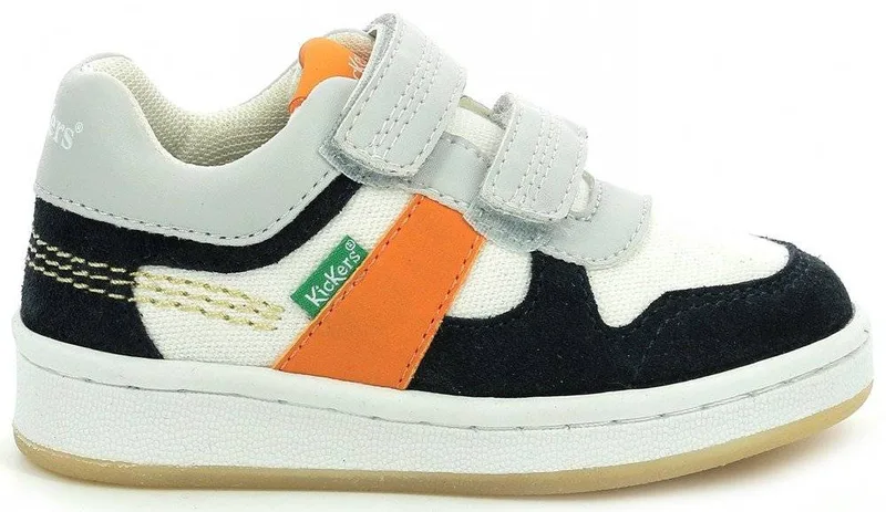 SNEAKERS KICKERS BISCKOTO 894702 ΛΕΥΚΟ/ΓΚΡΙ/ΜΠΛΕ/ΠΟΡΤΟΚΑΛΙ (EU:29)