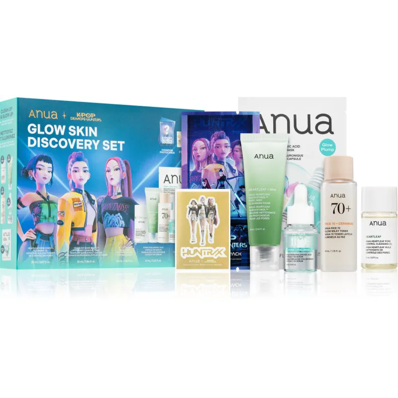 Anua K-Pop Demon Hunters Glow Skin Discovery Set σετ δώρου για λαμπρή επιδερμίδα