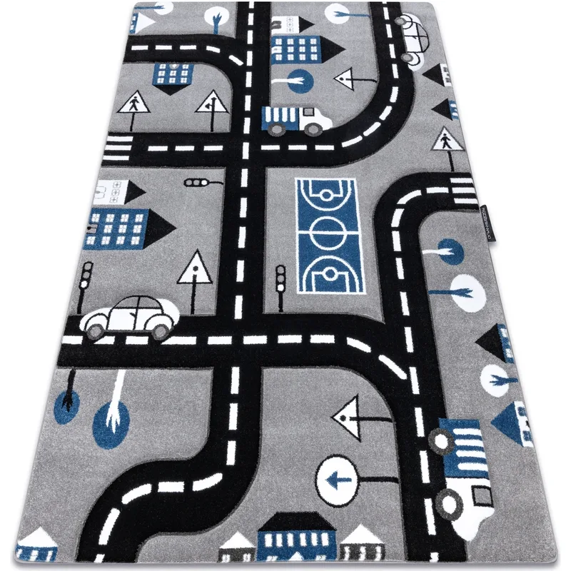 Χαλιά Rugsx Χαλί PETIT CITY δρόμοι γκρι 240x330 cm