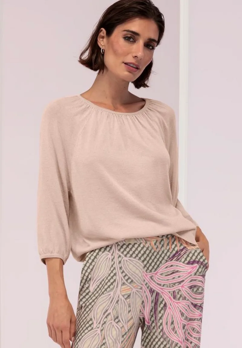 Γυναικείο Πλεκτό Dita Regular Fit Με Lurex Μπεζ