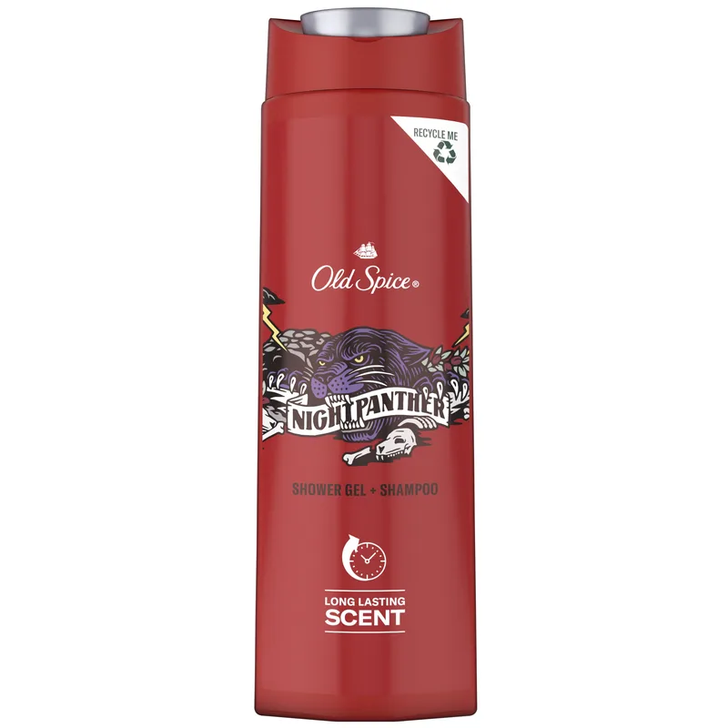 Old Spice Nightpanther Shower Gel & Shampoo Αφρόλουτρο Gel & Σαμπουάν για Άνδρες 400ml