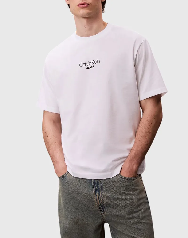 CALVIN KLEIN JEANS SS 16S RLXD FIT CKJ GRAPHIC TEE LV04RC851G-YAA White