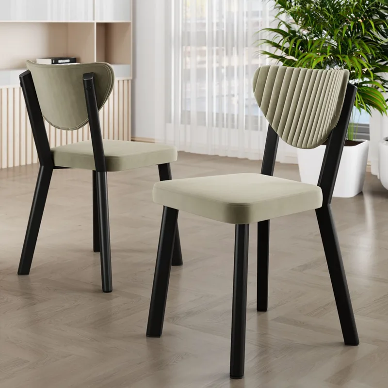 Σετ Καρέκλες (4 Τμχ) Arfe - Cream, Black 240Chr1773 (45x86x46 cm)