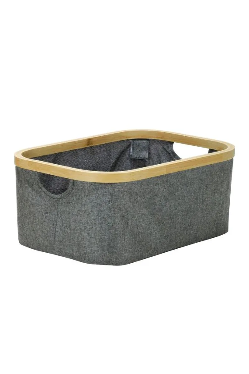 Καλαθι Αποθηκευσης Με Λαβες 38Cm 38x26x16cm Γκρί GTR