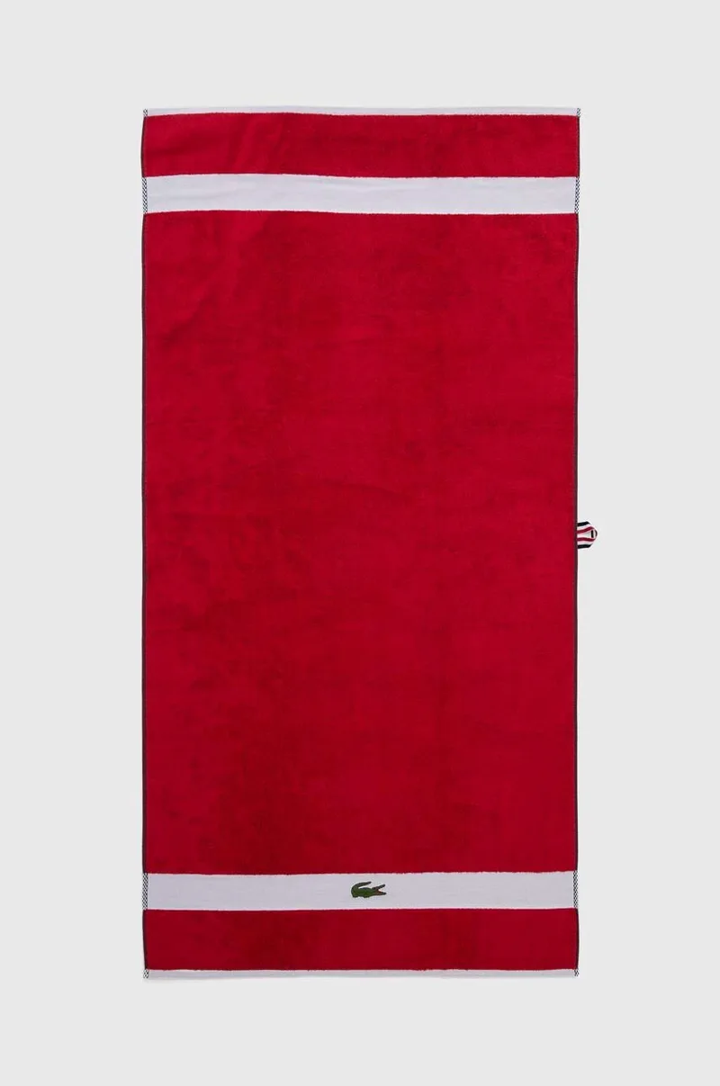 Βαμβακερή πετσέτα Lacoste L Casual Rouge 70 x 140 cm