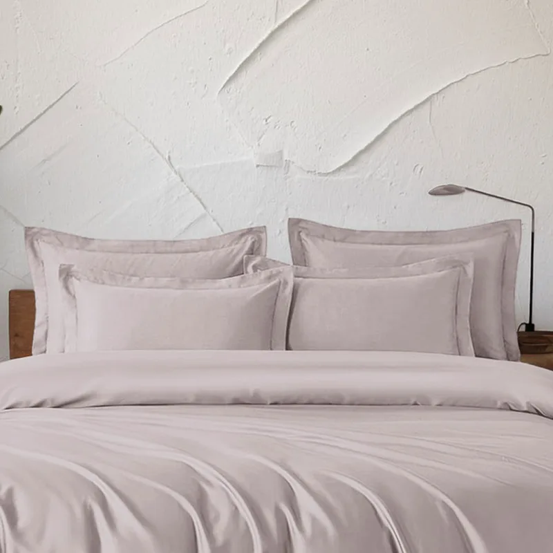 Ζεύγος Μαξιλαροθήκες Oxford (50x70) Rythmos Tencel Glacier Powder