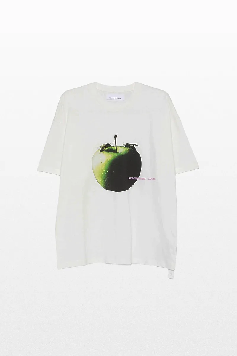 PEACEMAKER Ανδρικό Λευκό Oversized Tee Apple Print