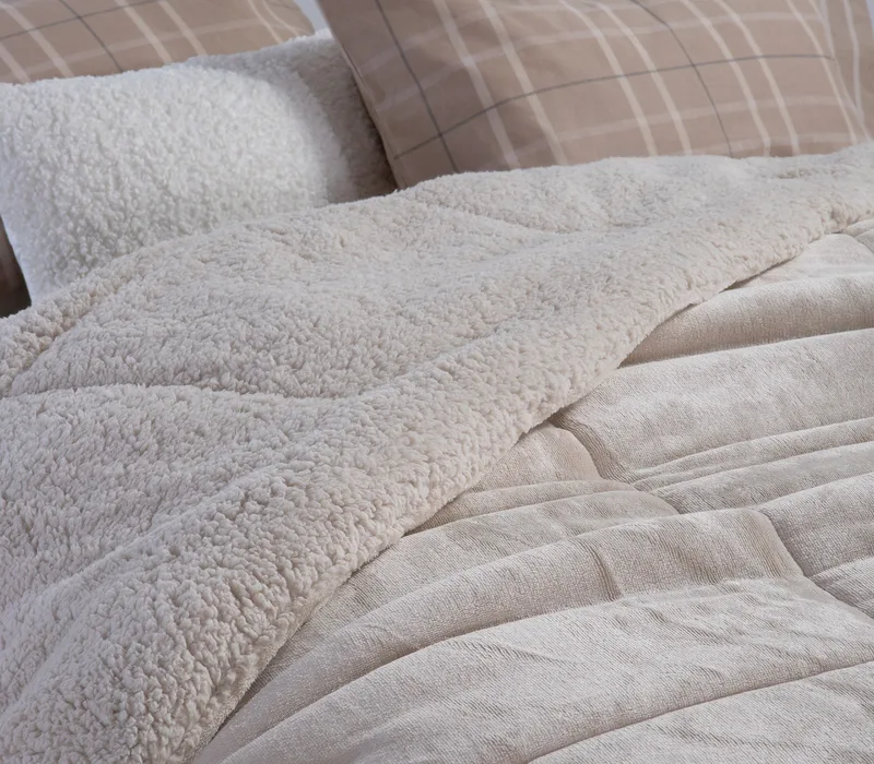 Κουβερτοπάπλωμα Μονό με Γούνα Sherpa Nef-Nef Singular 24 Natural 160x220