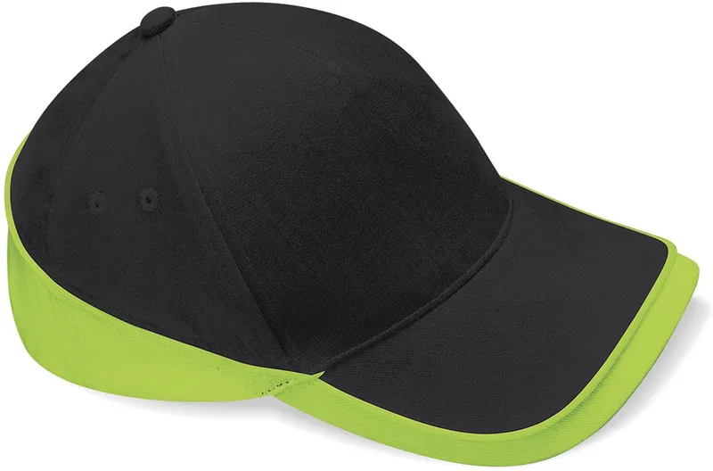 Καπέλο Teamwear Beechfield B171 Black/Lime Green