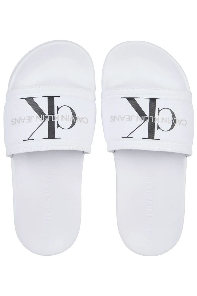 Calvin Klein Γυναικείες παντόφλες Slide Monogram-YW0YW00103-01W