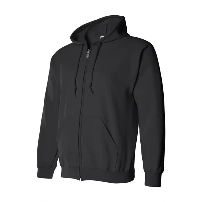 Heavyweight Full Zip Hooded Sweat Gildan 18600 Black