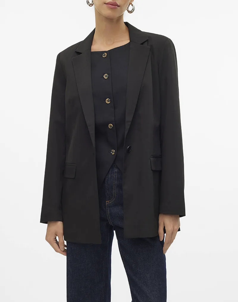 VERO MODA VMNILA LS SLIM BLAZER NOOS 10320915-BLACK Black