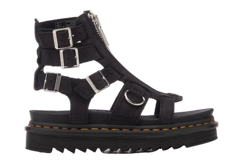 Σανδάλια Dr. Martens Olson Tumbled Nubuc 31542057-Charcoal G Γυναικείο