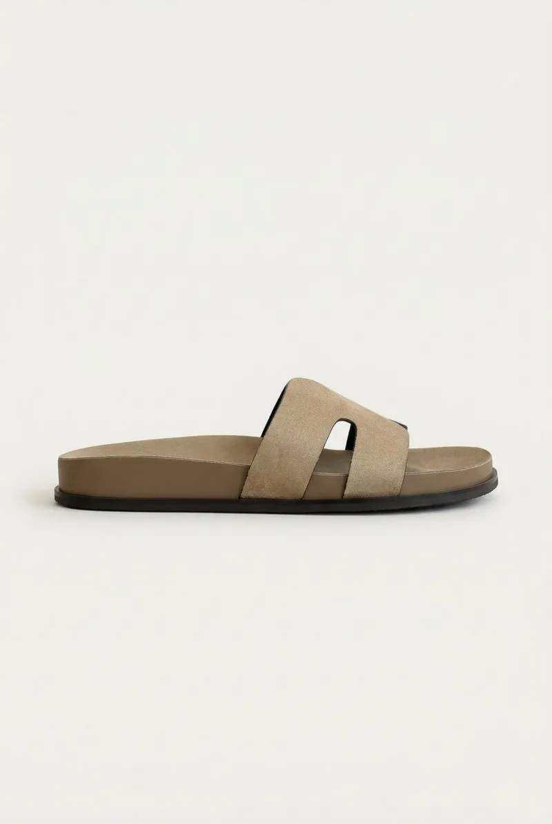 CORINA Sandals with Cutouts - 6414 - Μπεζ Suede