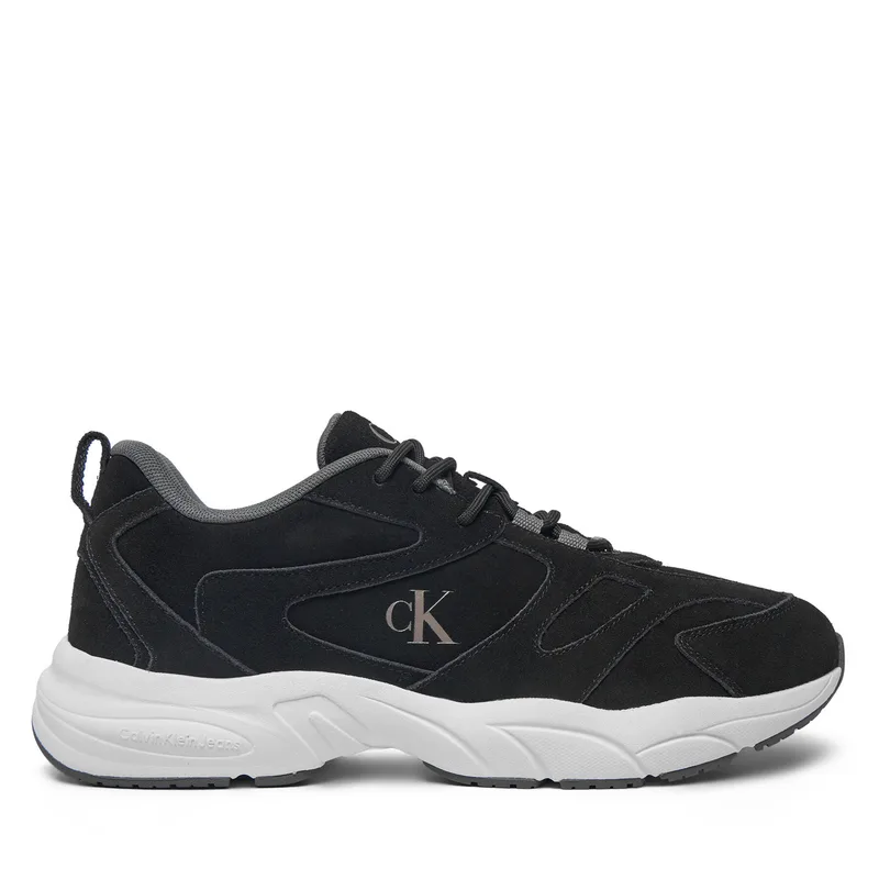 Αθλητικά Calvin Klein Jeans Retro Tennis Low Mg Mix Media YM0YM01171 Μαύρο