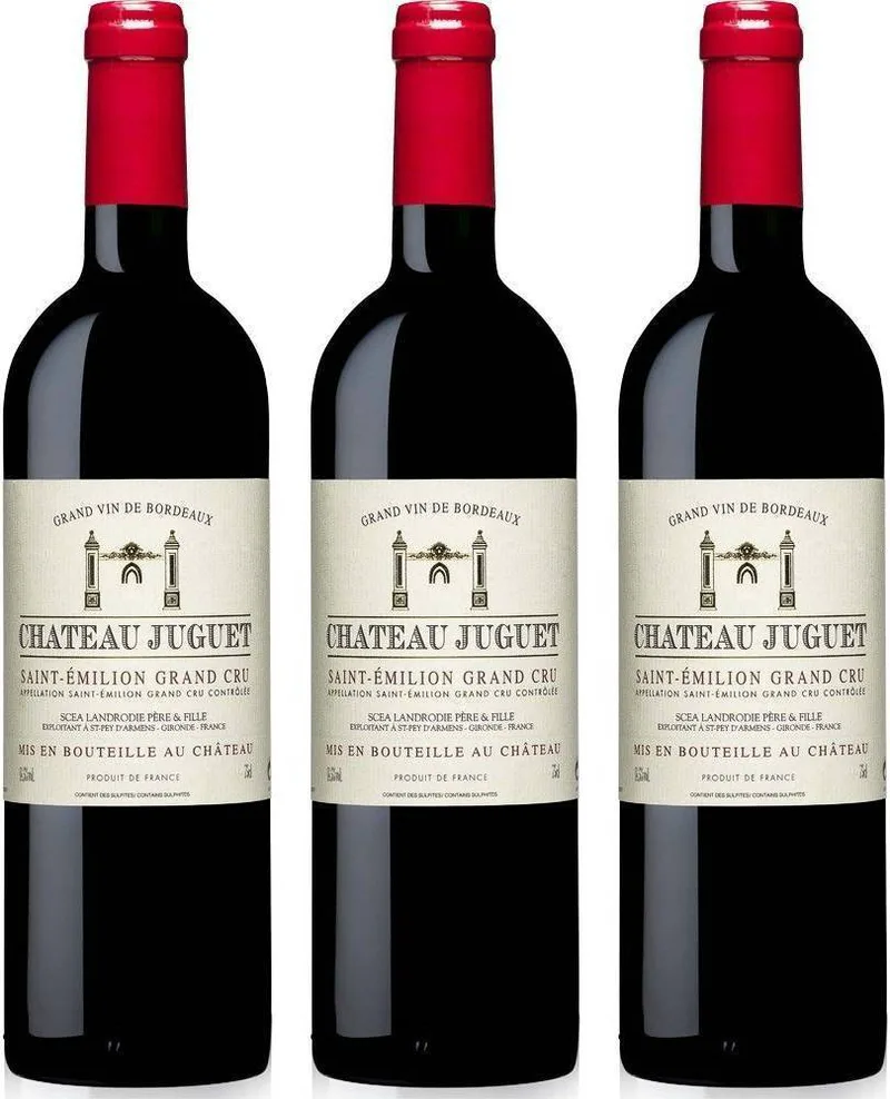 ΞΥΛΟΚΙΒΩΤΙΟ 3 ΦΙΑΛΩΝ ΚΡΑΣΙ CHATEAU JUGUET GRAND CRU 2021 ΕΡΥΘΡΟ 750 ML