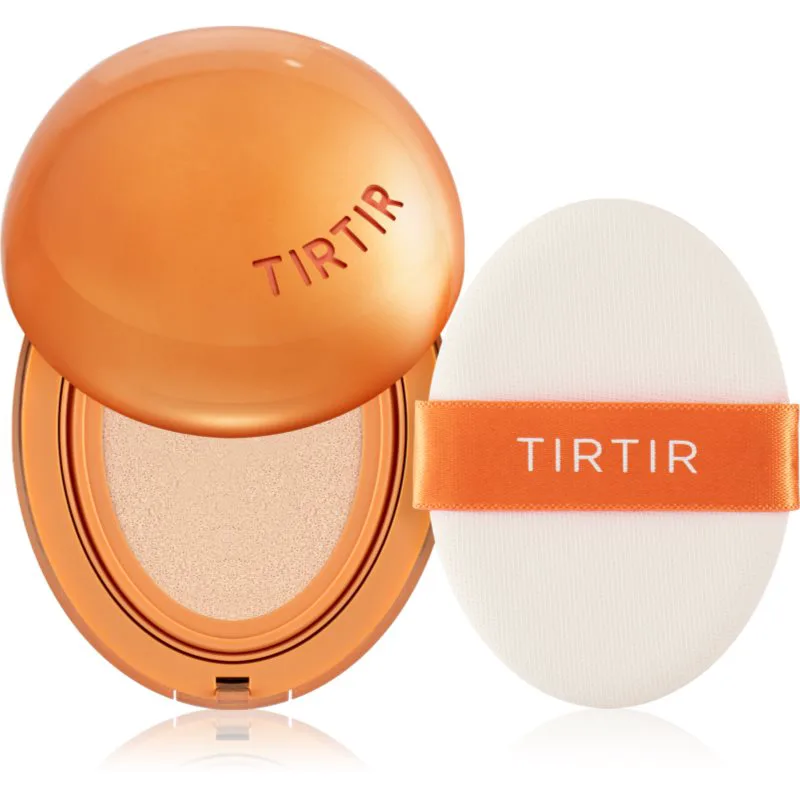 TIRTIR Mask Fit AI Filter Cushion Mini μακράς διαρκείας μεικ απ σε σφουγγαράκι με ματ αποτελέσματα απόχρωση 21C Cool Ivory 4.5 γρ
