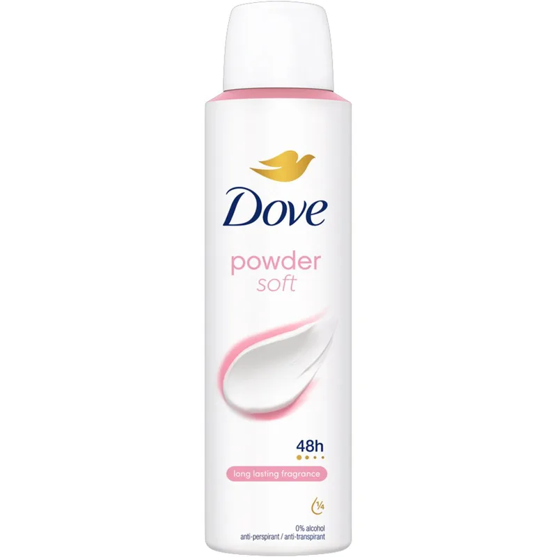 Dove Talc Powder Soft 48h Anti Perspirant & Traspirant Spray Αποσμητικό Σπρέι Εμπνευσμένο από τη Βρεφική Πούδρα που Προσφέρει Μακράς Διάρκειας Προστασία 150ml