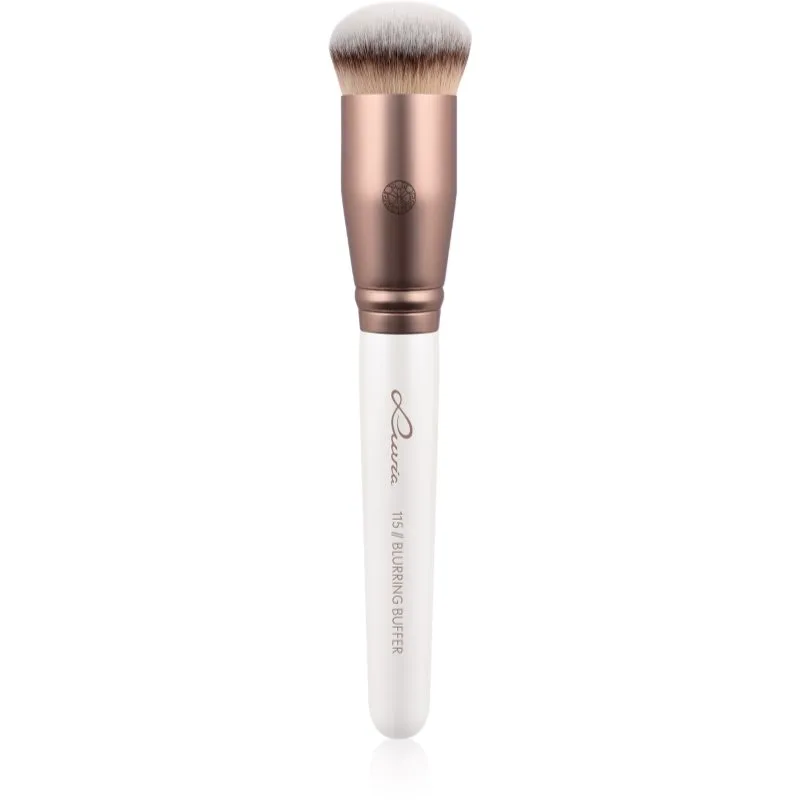 Luvia Cosmetics Prime Vegan Blurring Buffer πινέλο για μεικ απ και πούδρα 115 (Pearl White / Metallic Coffee Brown) 1 τμχ