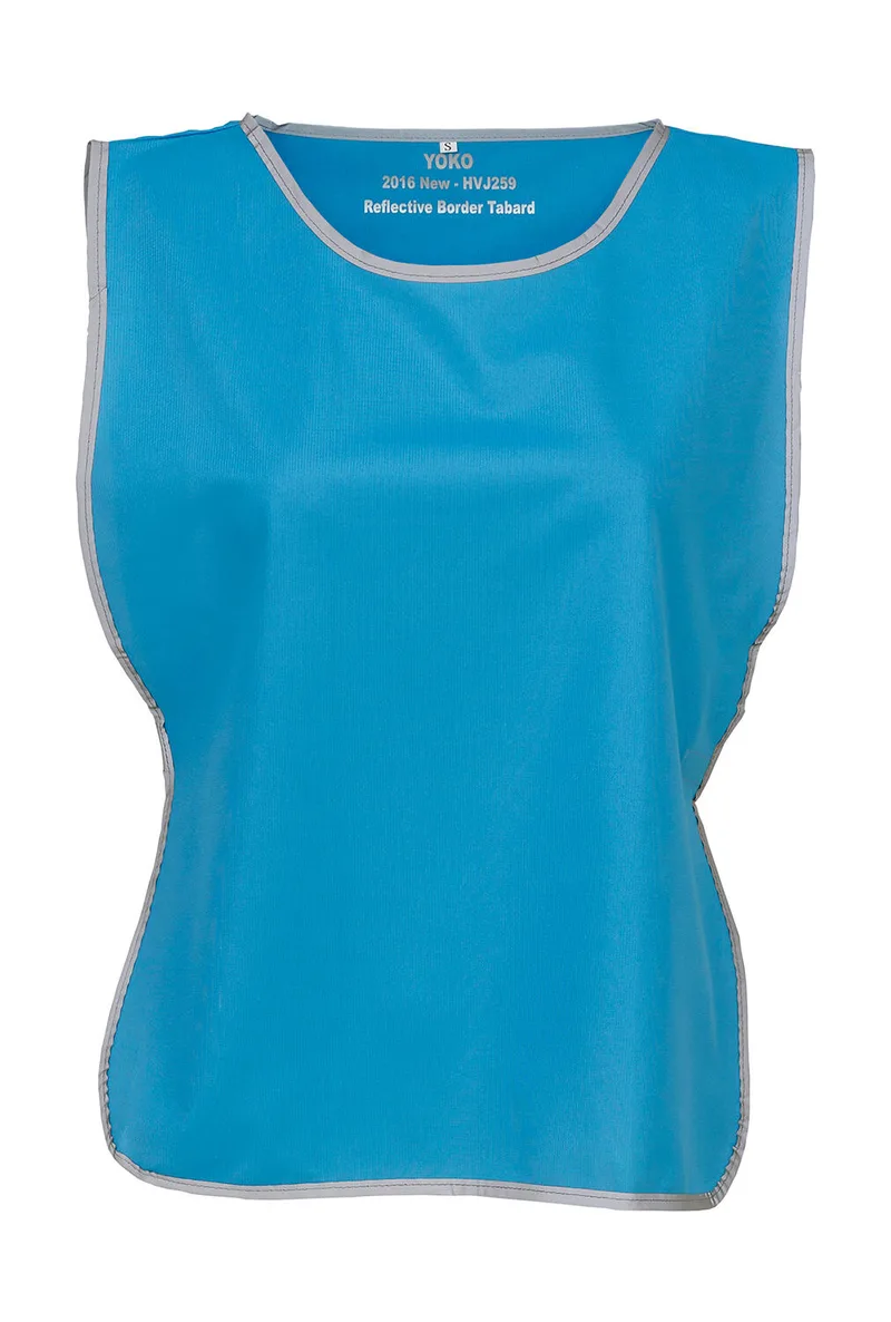 Fluo Tabard Υψηλής Ορατότητας με Ανακλαστικό Περίγραμμα Yoko HVJ259 Sapphire