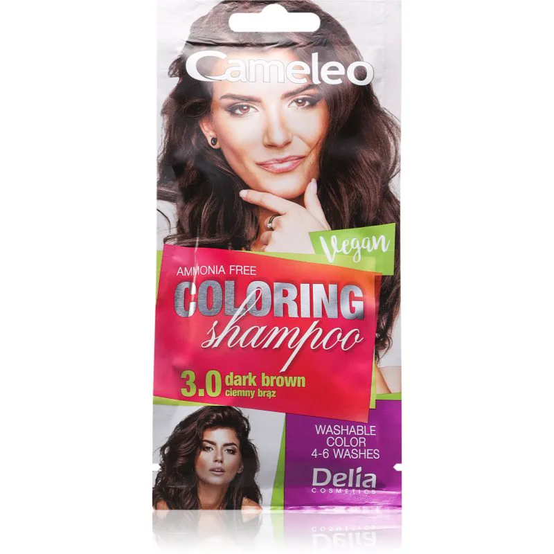 Delia Cosmetics Cameleo Coloring Shampoo σαμπουάν με χρώμα για τα μαλλιά απόχρωση 3.0 Dark Brown 40 ml