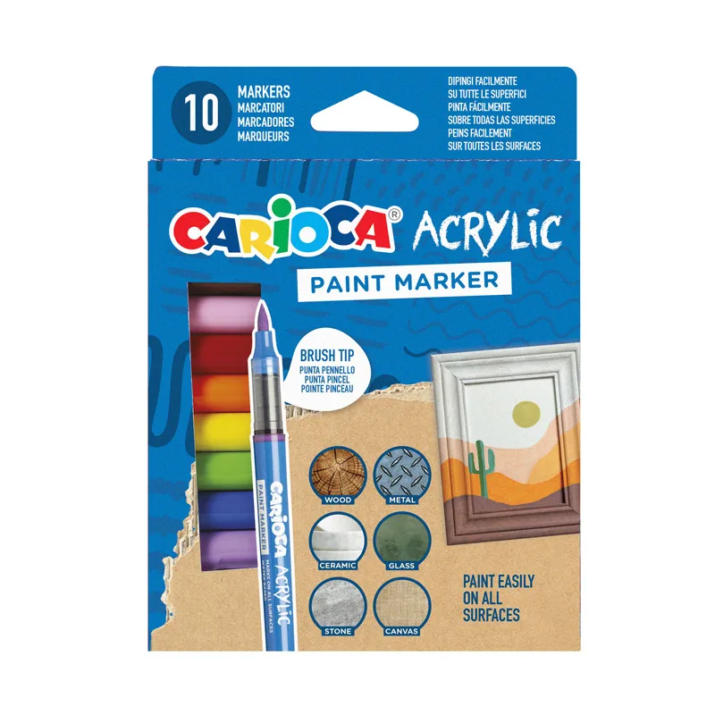 ΜΑΡΚΑΔΟΡΟΙ CARIOCA ACRYLIC/10 BRUSH