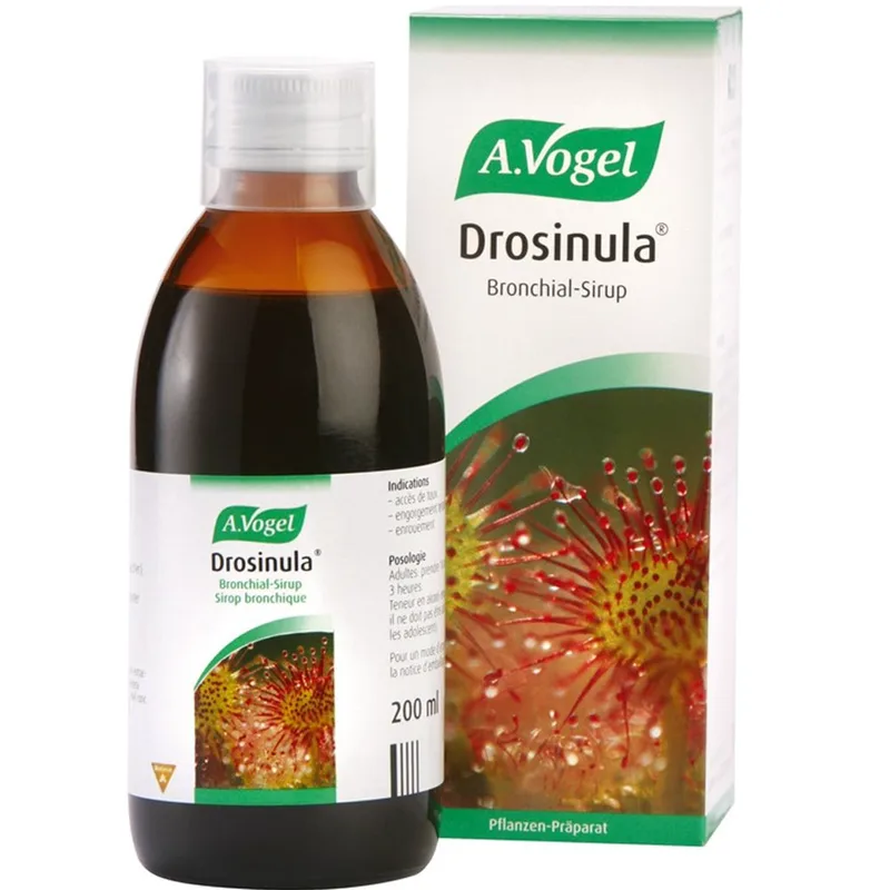 A. Vogel Drosinula Bronchial Sirup Σιρόπι με Εκχύλισμα Βοτάνων για Ξηρό & Παραγωγικό Βήχα Κατά Της Βραχνάδας & Ερεθισμένου Βλεννογόνου για Ρευστοποίηση Βλεννωδών Εκκρίσεων 200ml