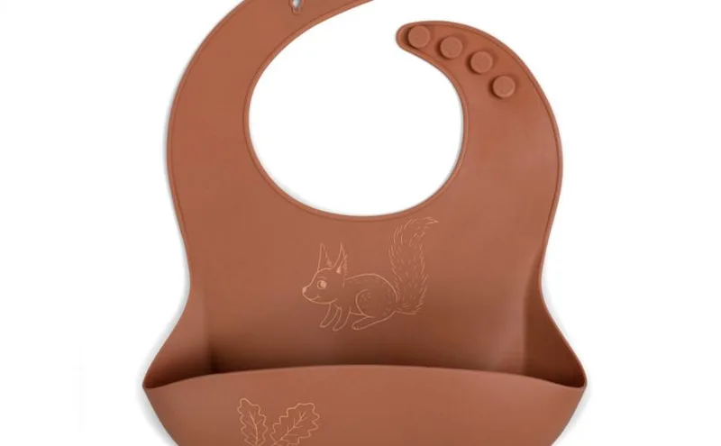 Filibabba Silicone Bib with print – Squirel