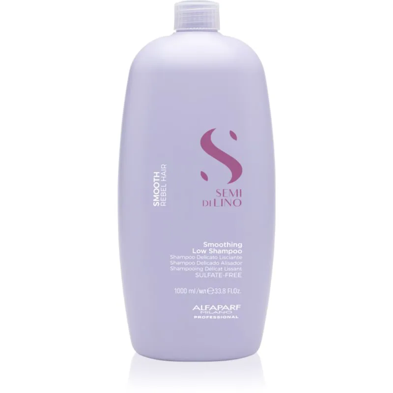 Alfaparf Milano Semi di Lino Smooth λειαντικό σαμπουάν για ατίθασα και κρεπαρισμένα μαλλιά 1000 ml